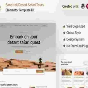 Sandtrail Desert Safari Tours Elementor Template Kit GPL