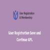 User Registration Save and Continue GPL