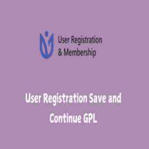 User Registration Save and Continue GPL