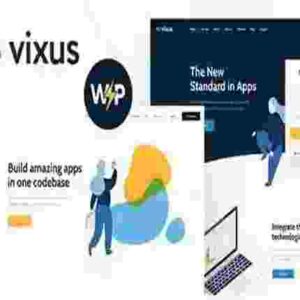 Vixus Theme GPL Startup & Mobile App WordPress Landing Page Theme