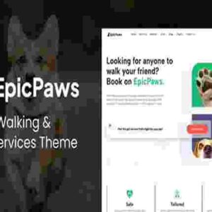 EpicPaws Theme GPL Dog Walking & Pet Services Theme