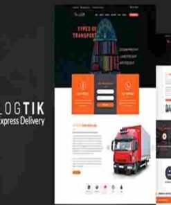 Logtik Theme GPL WP Logistics, Cargo Transportation Theme