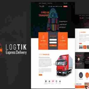 Logtik Theme GPL WP Logistics, Cargo Transportation Theme