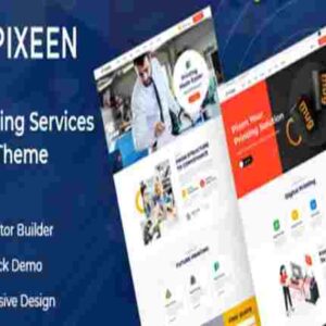 Pixeen Theme GPL Printing Services Company WordPress Theme + RTL