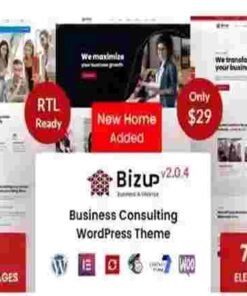 Bizup Theme GPL Business Consulting WordPress Theme