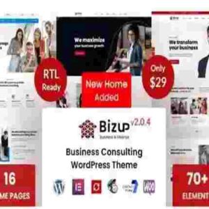 Bizup Theme GPL Business Consulting WordPress Theme