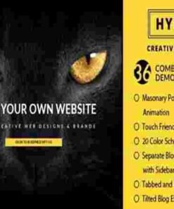 HYDRO Theme GPL One Page Portfolio WordPress Theme