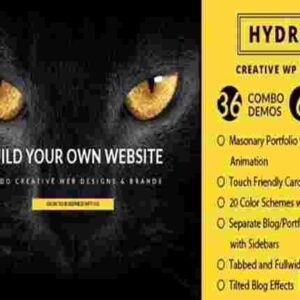 HYDRO Theme GPL One Page Portfolio WordPress Theme