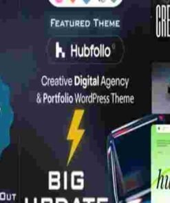 Hubfolio Theme GPL Creative Portfolio & Digital Agency WordPress Elementor Theme
