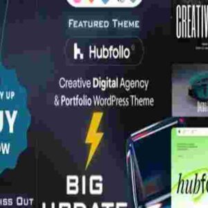 Hubfolio Theme GPL Creative Portfolio & Digital Agency WordPress Elementor Theme