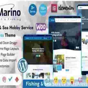 Marino Theme GPL Fishing & Sea Hobby WordPress Theme