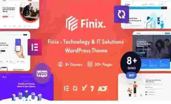 Finix Theme GPL Technology & IT Solutions WordPress Theme