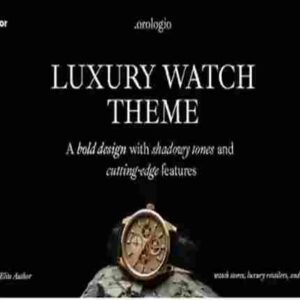 Orologio Theme GPL Luxury Watch Store WordPress Theme
