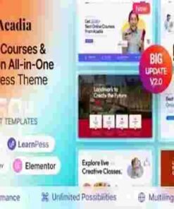 Acadia Theme GPL Education WordPress Theme For University & Online Course