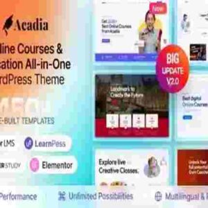 Acadia Theme GPL Education WordPress Theme For University & Online Course