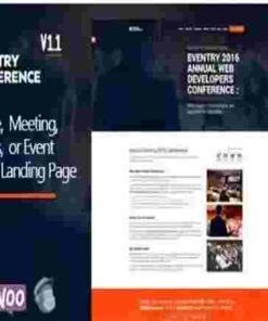 Eventry Theme GPL Conference Meetup Landing Page WordPress Theme