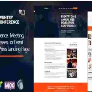 Eventry Theme GPL Conference Meetup Landing Page WordPress Theme