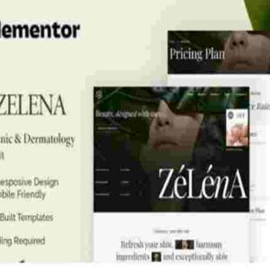 Zelena Beauty Clinic & Dermatology Kit GPL Elementor Template Kit