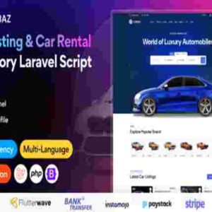 Carbaz Theme GPL Car listing & Car Rental Directory Laravel Script Theme