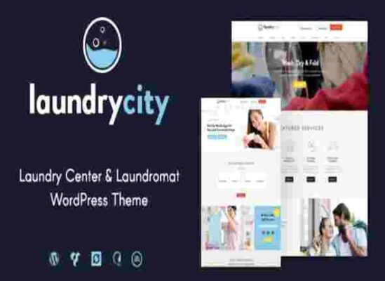 Laundry City Theme GPL Dry Cleaning & Washing Services WordPress Theme