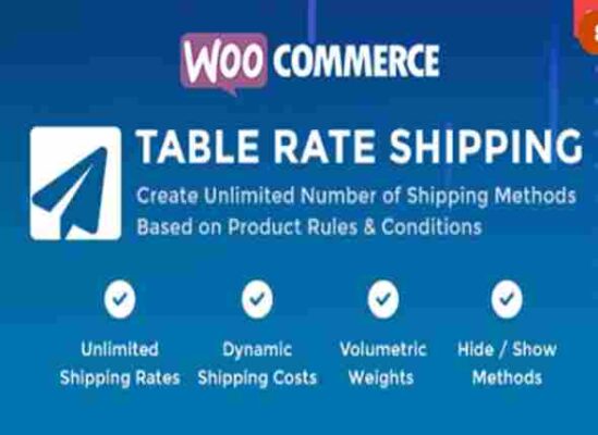 WooCommerce Table Rate Shipping GPL Plugin