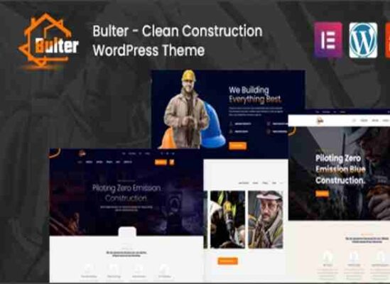 Bulter Theme GPL Clean Construction WordPress Theme