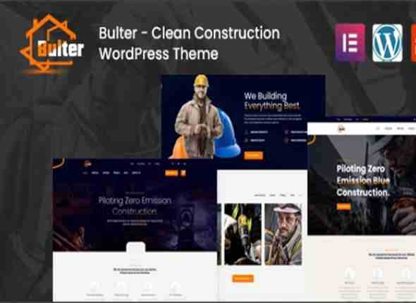 Bulter Theme GPL Clean Construction WordPress Theme